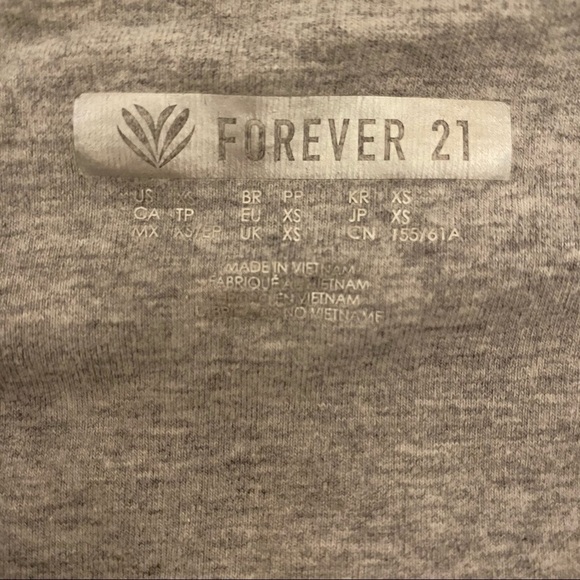 Forever 21 Cotton Lattice Hem Grey Capri Leggings - Picture 4 of 6